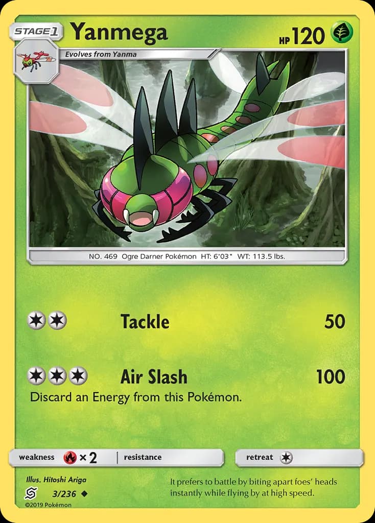 Yanmega — Unified Minds 3 Pokémon card