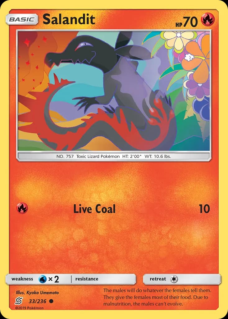 Salandit — Unified Minds 33 Pokémon card