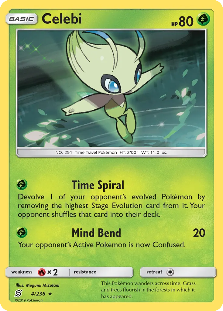 Celebi — Unified Minds 4 Pokémon card