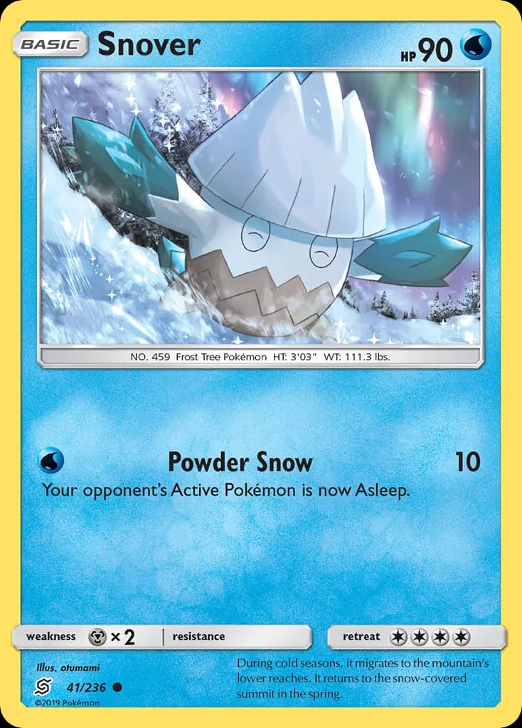 Snover — Unified Minds 41 Pokémon card