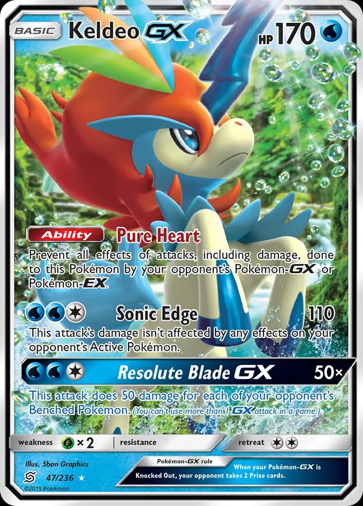 Keldeo GX — Harmonie des Esprits 47 French Pokémon card