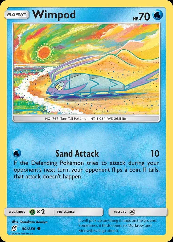Wimpod — Unified Minds 50 Pokémon card