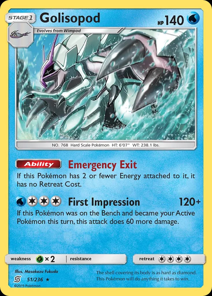 Golisopod — Unified Minds 51 Pokémon card
