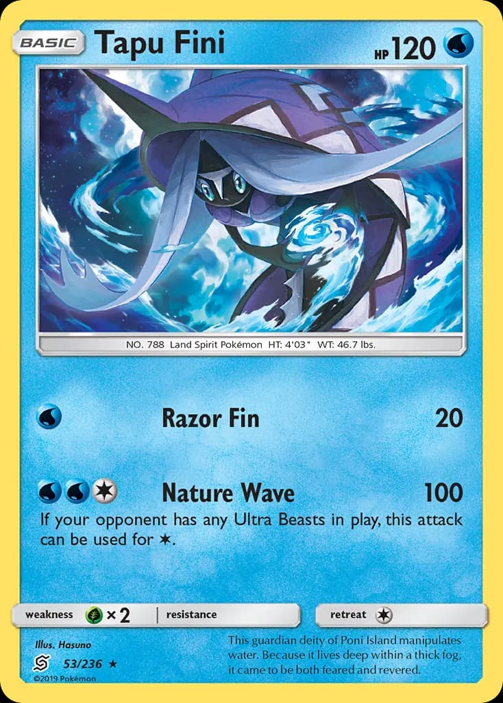 Tapu Fini — Unified Minds 53 Pokémon card