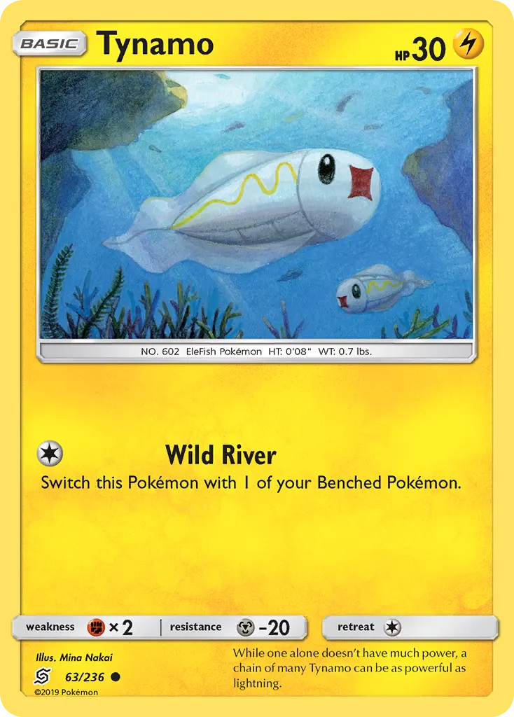 Tynamo — Unified Minds 63 Pokémon card