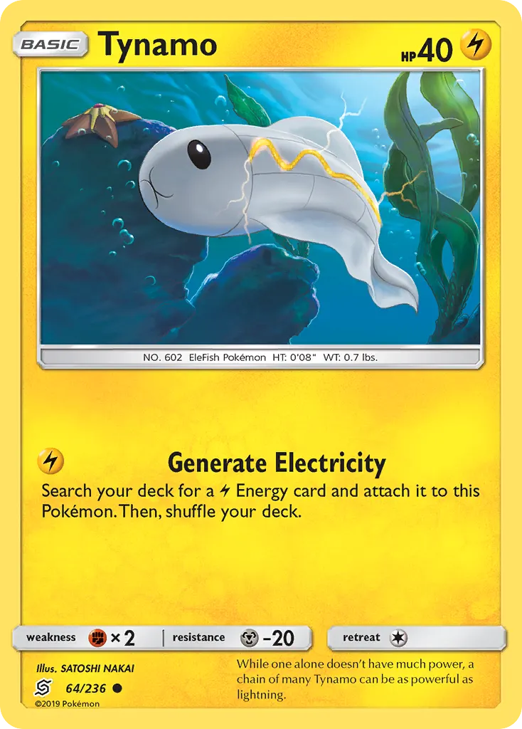 Tynamo — Unified Minds 64 Pokémon card