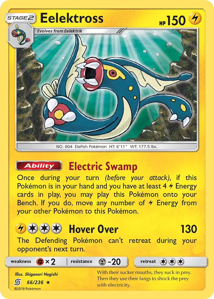 Eelektross — Unified Minds 66 Pokémon card