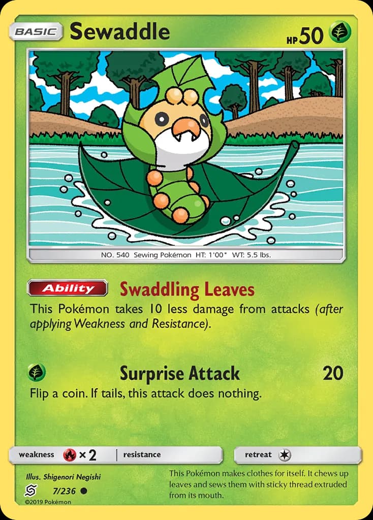 Sewaddle — Unified Minds 7 Pokémon card