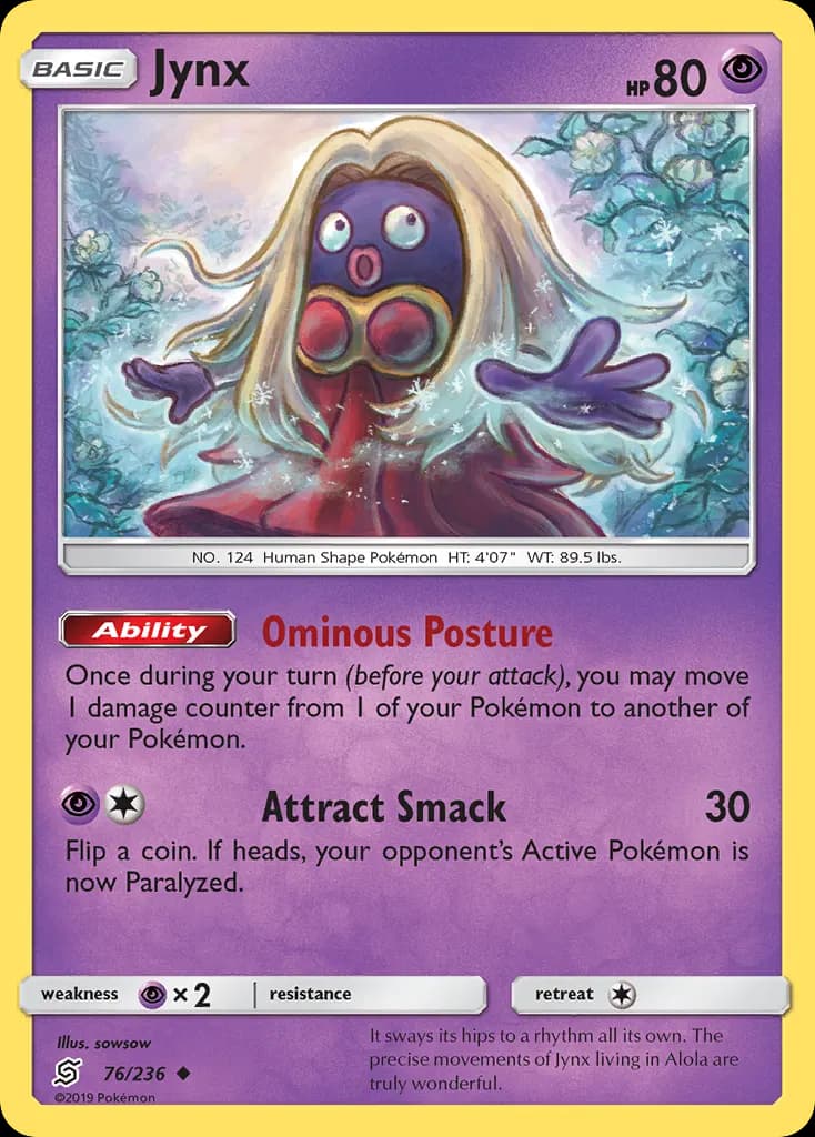 Jynx — Unified Minds 76 Pokémon card