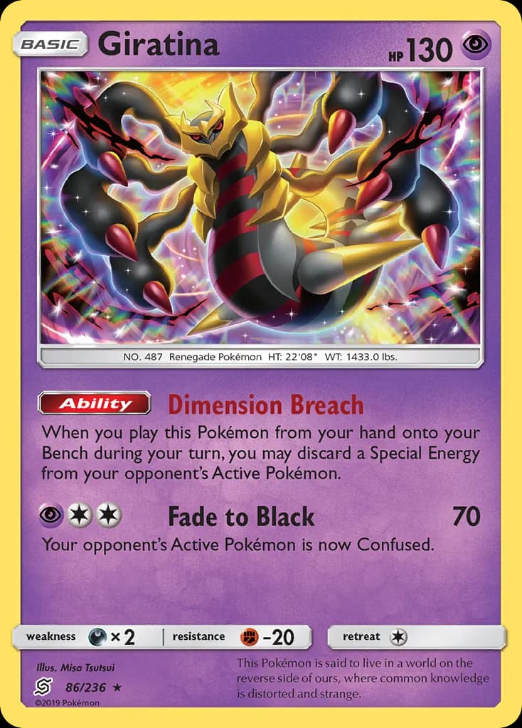 Giratina — Unified Minds 86 Pokémon card