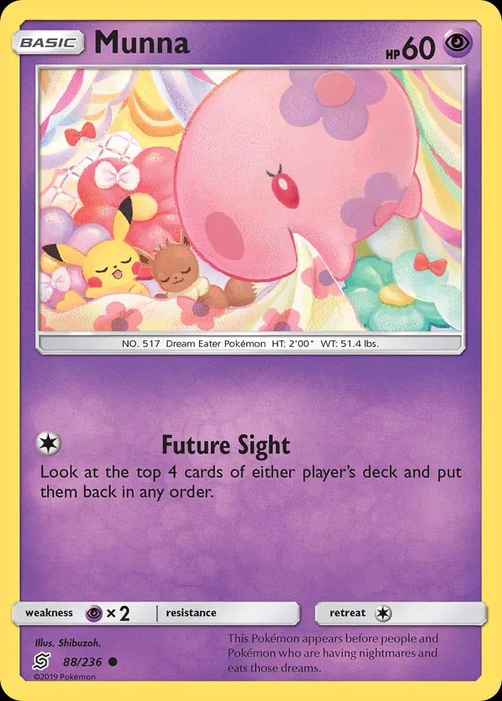 Munna — Unified Minds 88 Pokémon card