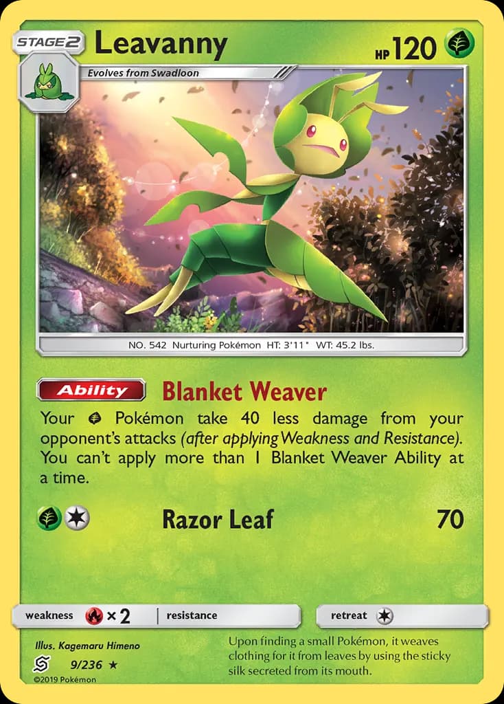 Leavanny — Unified Minds 9 Pokémon card