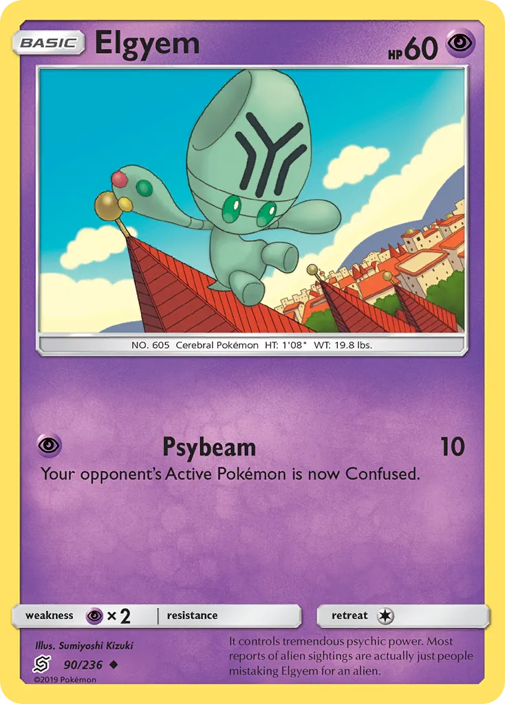 Elgyem — Unified Minds 90 Pokémon card