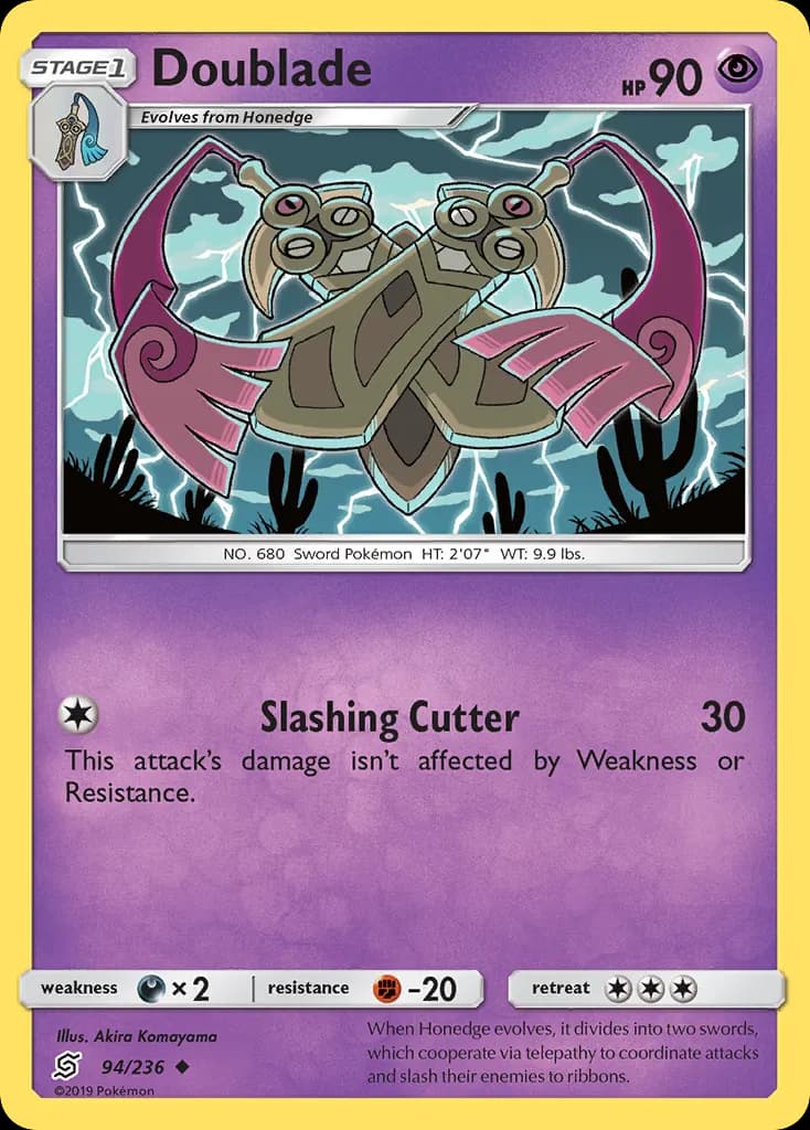 Doublade — Unified Minds 94 Pokémon card