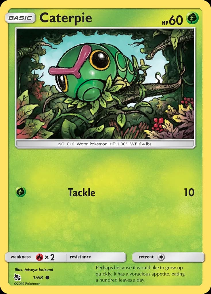 Caterpie — Hidden Fates 1 Pokémon card