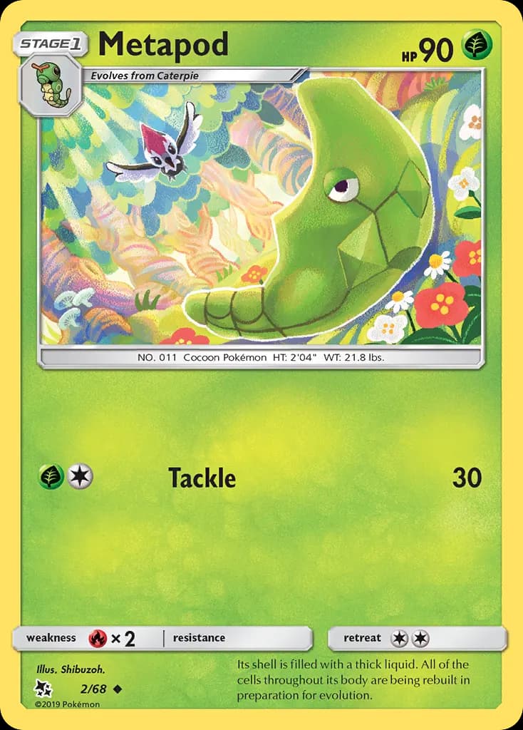 Metapod — Hidden Fates 2 Pokémon card