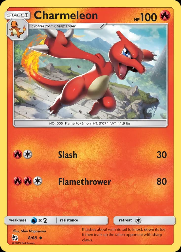 Charmeleon — Hidden Fates 8 Pokémon card