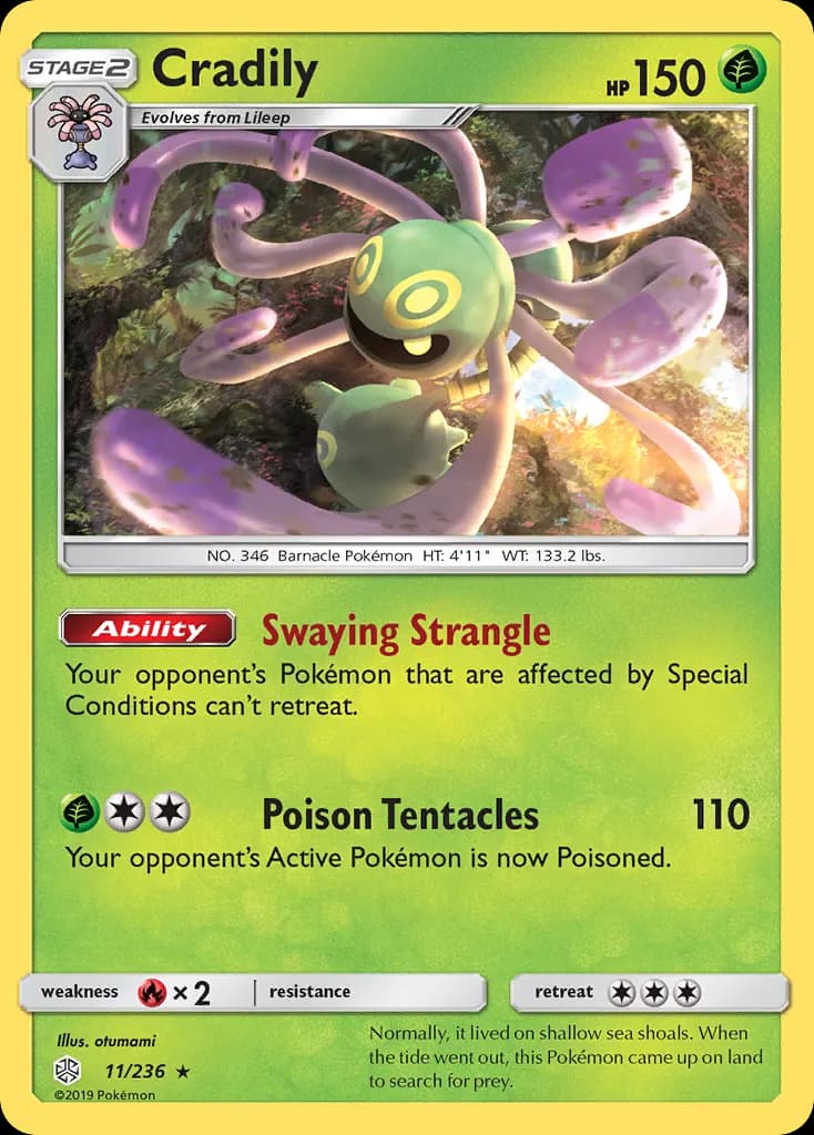 Cradily — Cosmic Eclipse 11 Pokémon card