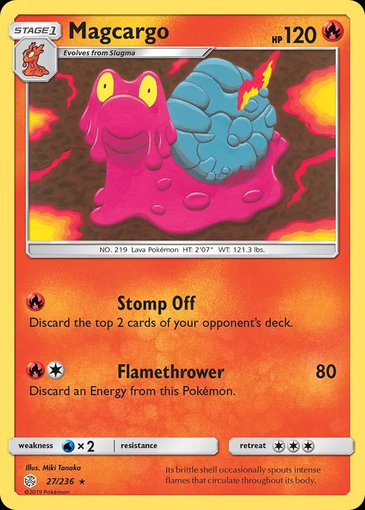 Magcargo — Cosmic Eclipse 27 Pokémon card