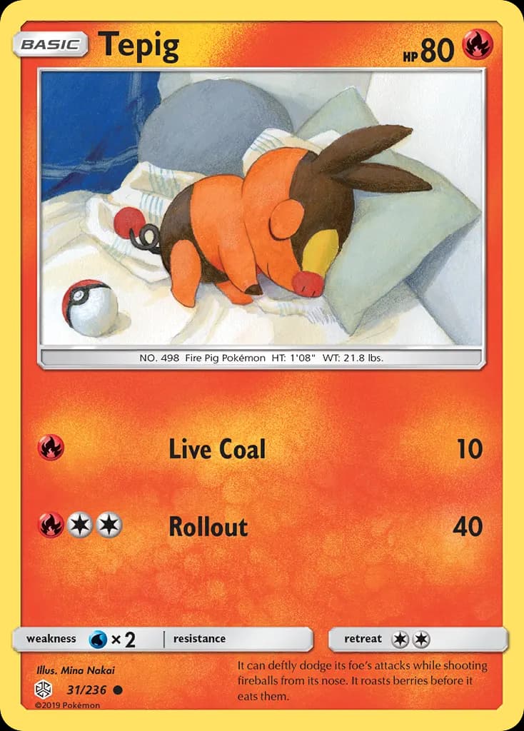 Tepig — Cosmic Eclipse 31 Pokémon card