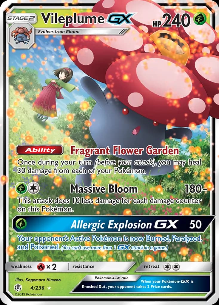 Vileplume-GX — Cosmic Eclipse 4 Pokémon card