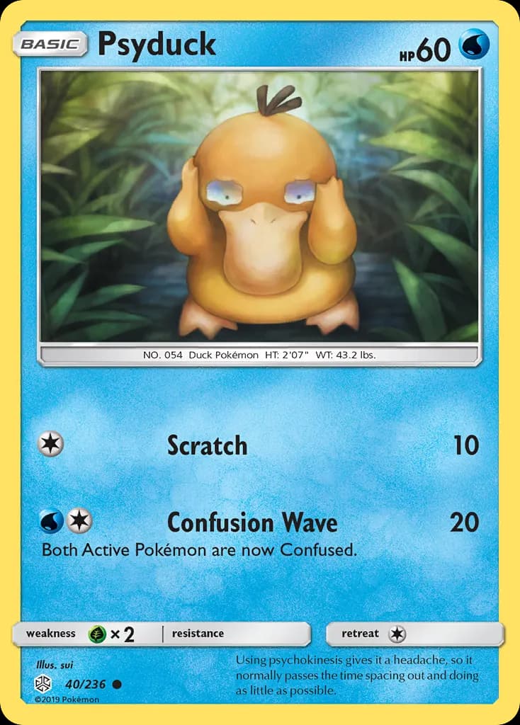 Psyduck — Cosmic Eclipse 40 Pokémon card