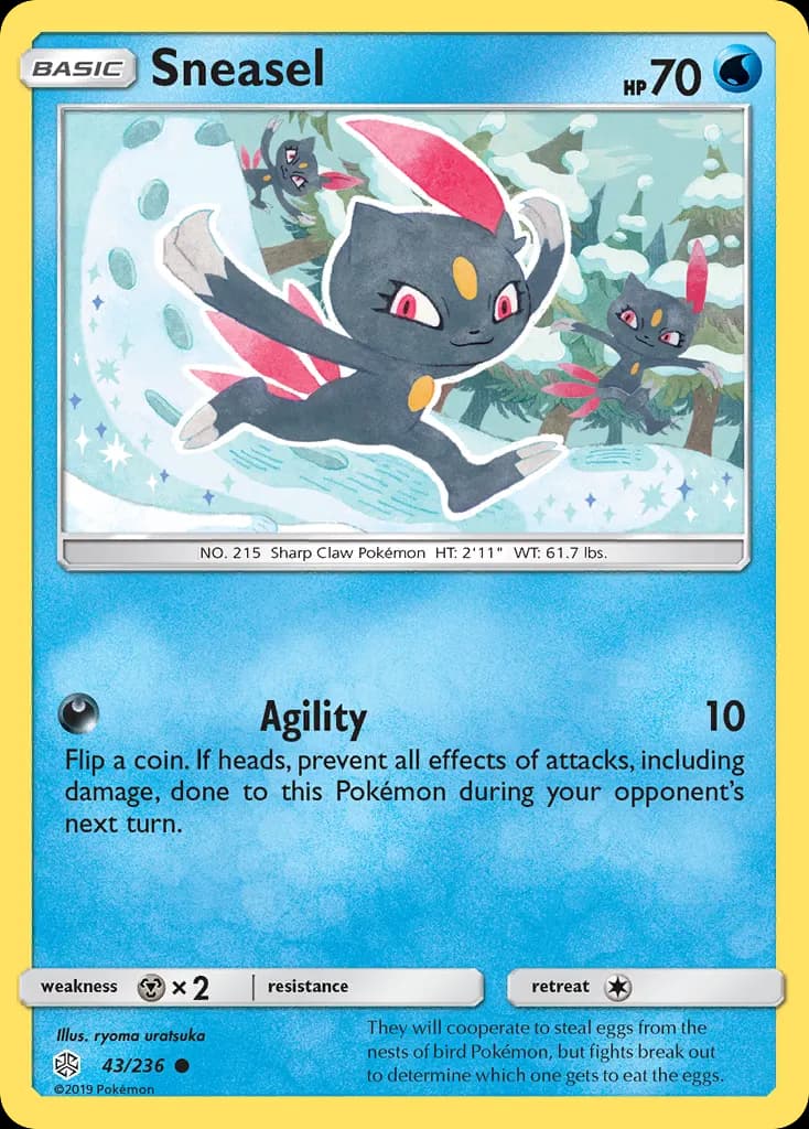 Sneasel — Cosmic Eclipse 43 Pokémon card