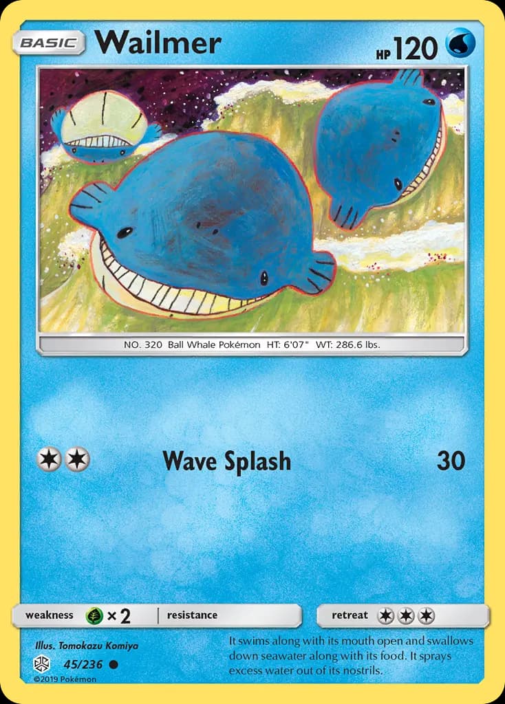 Wailmer — Cosmic Eclipse 45 Pokémon card