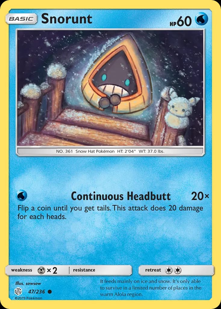 Snorunt — Cosmic Eclipse 47 Pokémon card