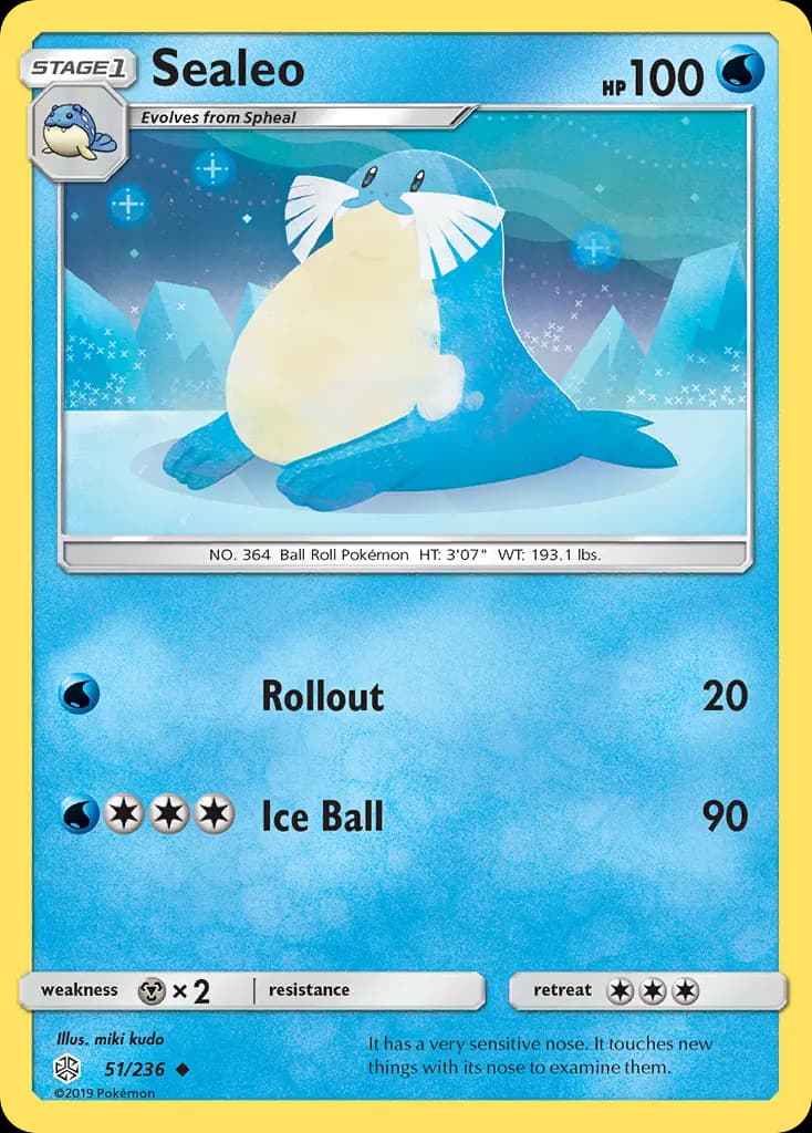 Sealeo — Cosmic Eclipse 51 Pokémon card