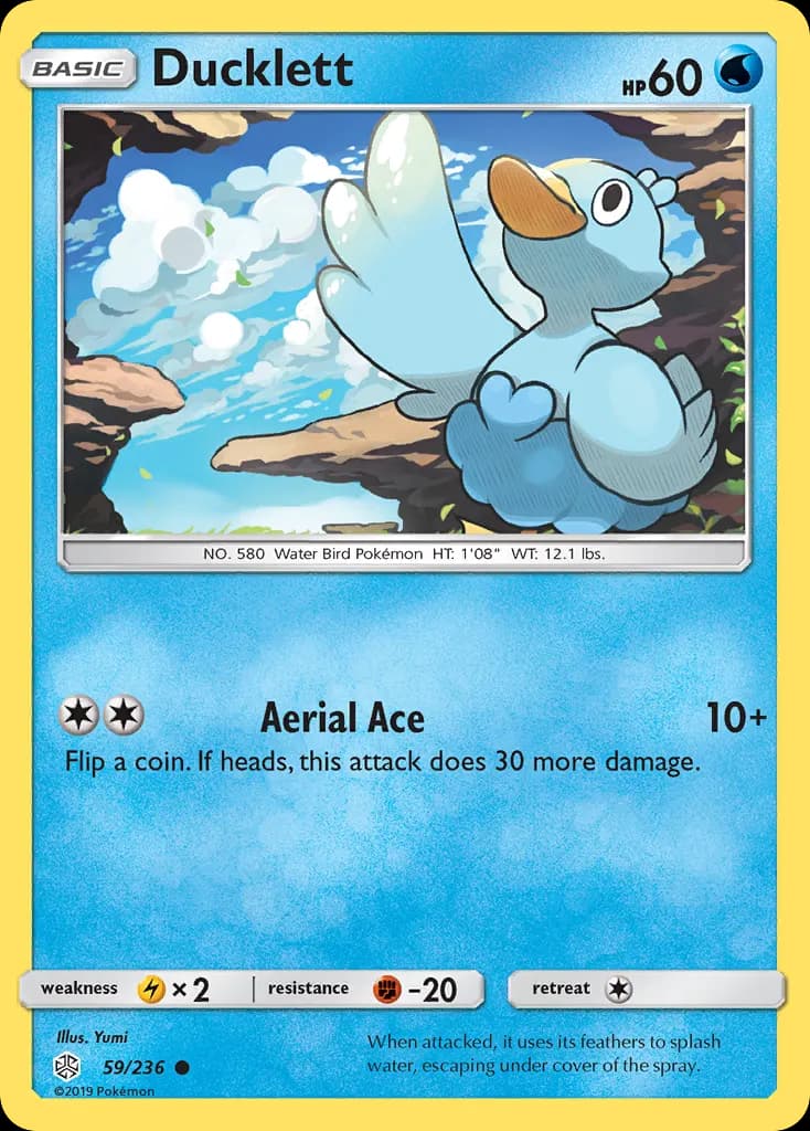 Ducklett — Cosmic Eclipse 59 Pokémon card