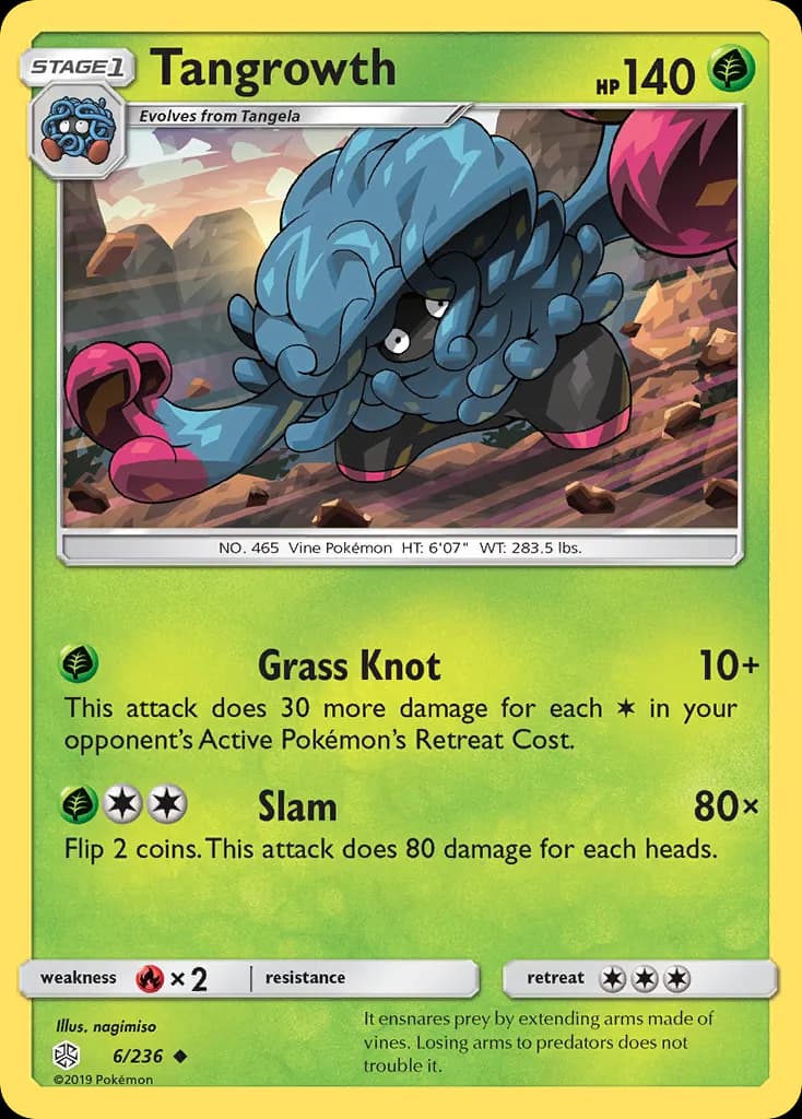 Tangrowth — Cosmic Eclipse 6 Pokémon card