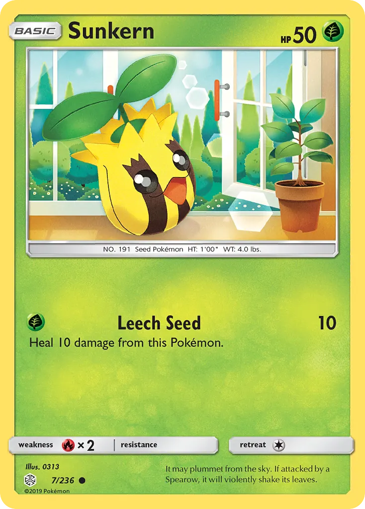Sunkern — Cosmic Eclipse 7 Pokémon card