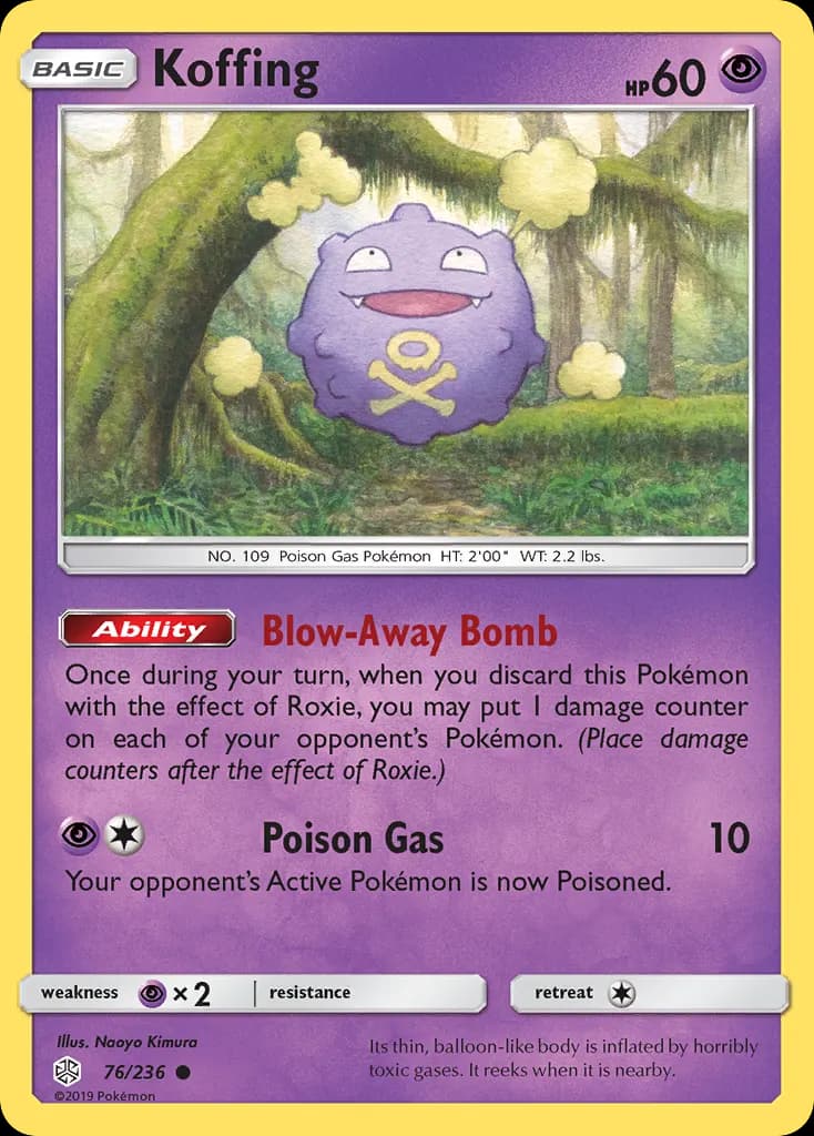 Koffing — Cosmic Eclipse 76 Pokémon card
