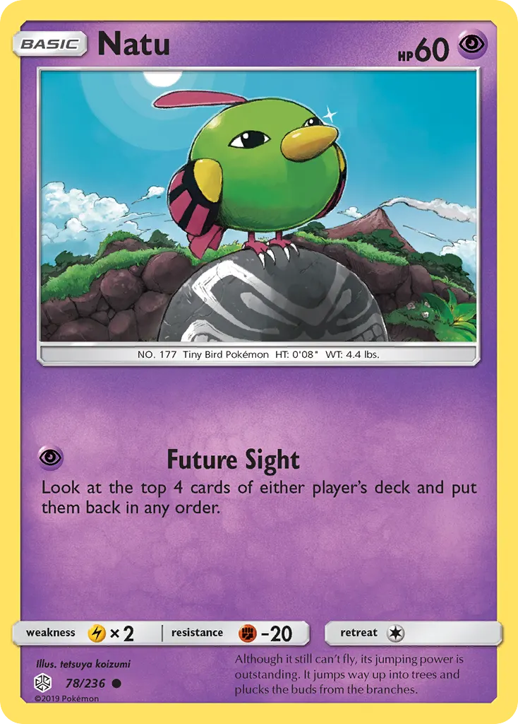 Natu — Cosmic Eclipse 78 Pokémon card
