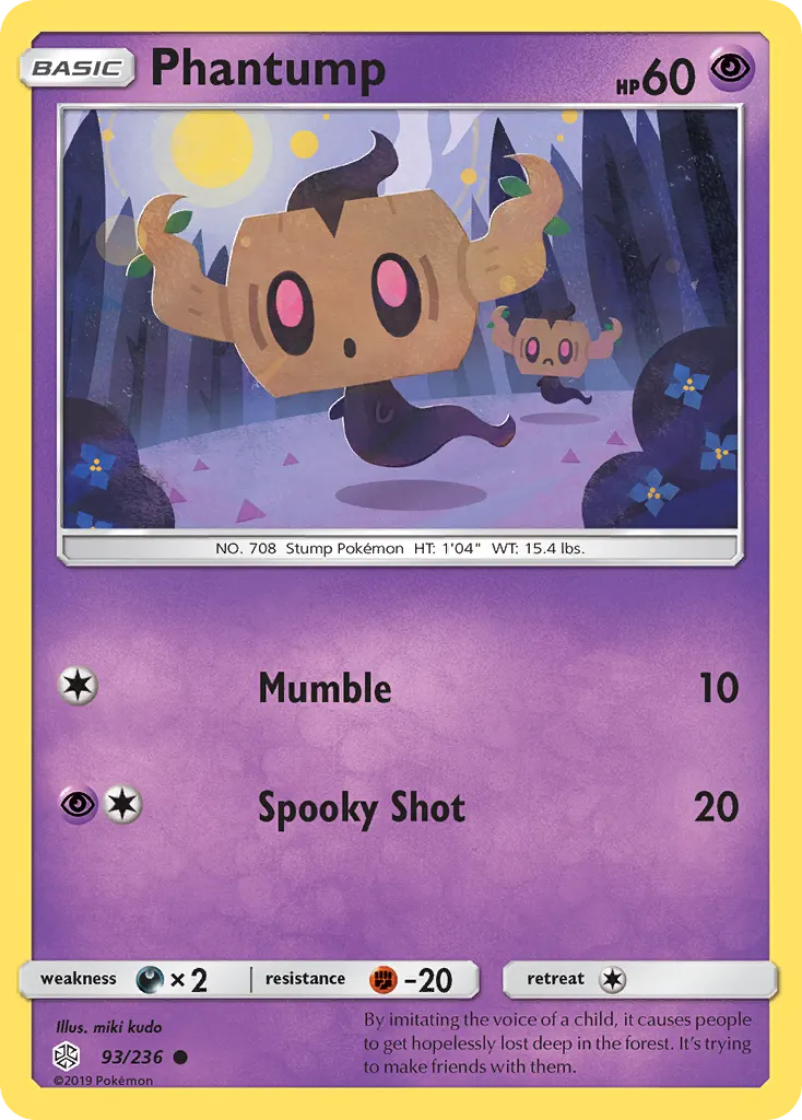 Phantump — Cosmic Eclipse 93 Pokémon card
