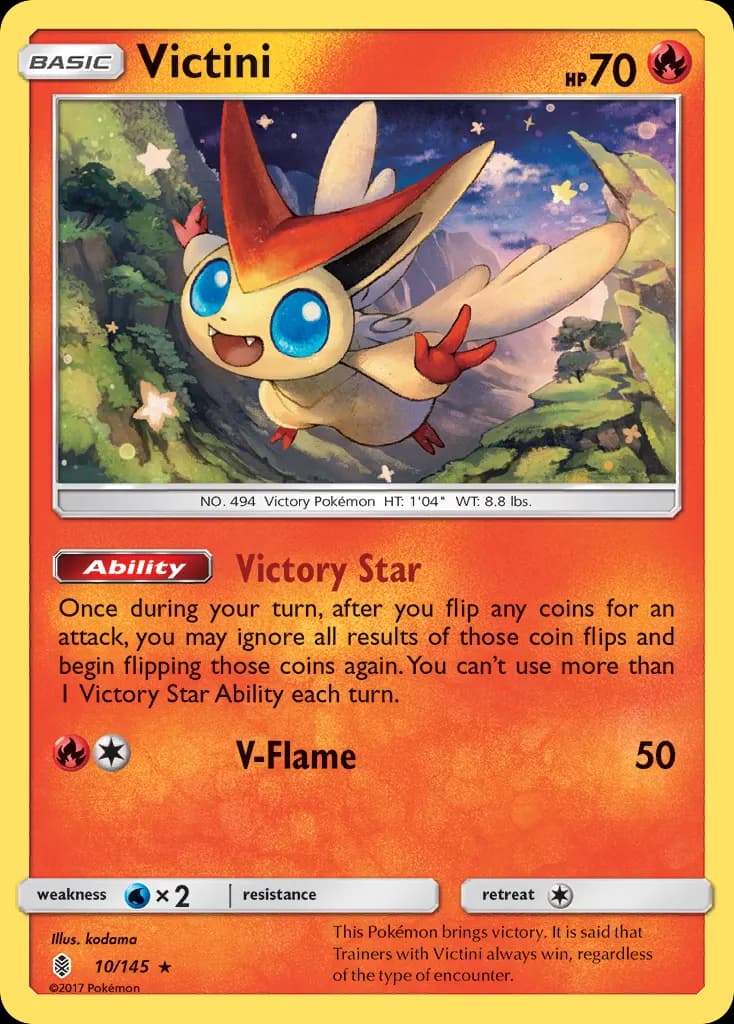 Victini — Guardians Rising 10 Pokémon card