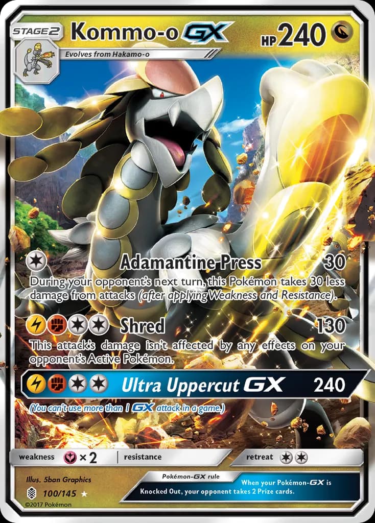 Kommo-o-GX — Guardians Rising 100 Pokémon card