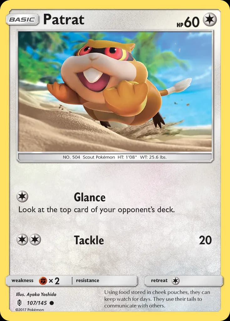 Patrat — Guardians Rising 107 Pokémon card