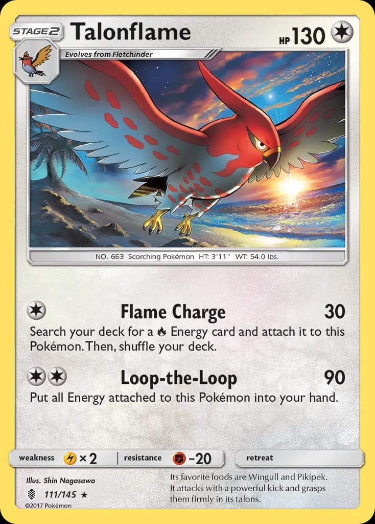 Talonflame — Guardians Rising 111 Pokémon card
