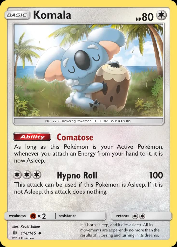 Komala — Guardians Rising 114 Pokémon card