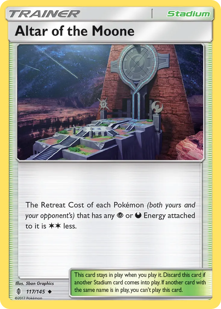 Altar of the Moone — Guardians Rising 117 Pokémon card