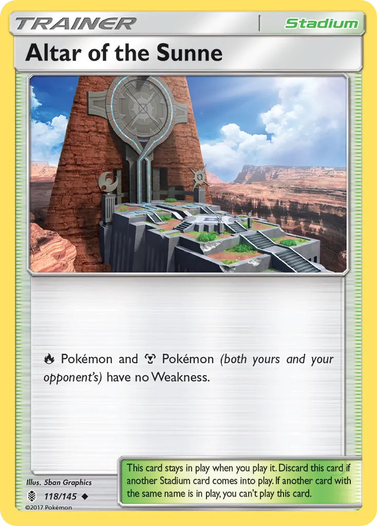 Altar of the Sunne — Guardians Rising 118 Pokémon card