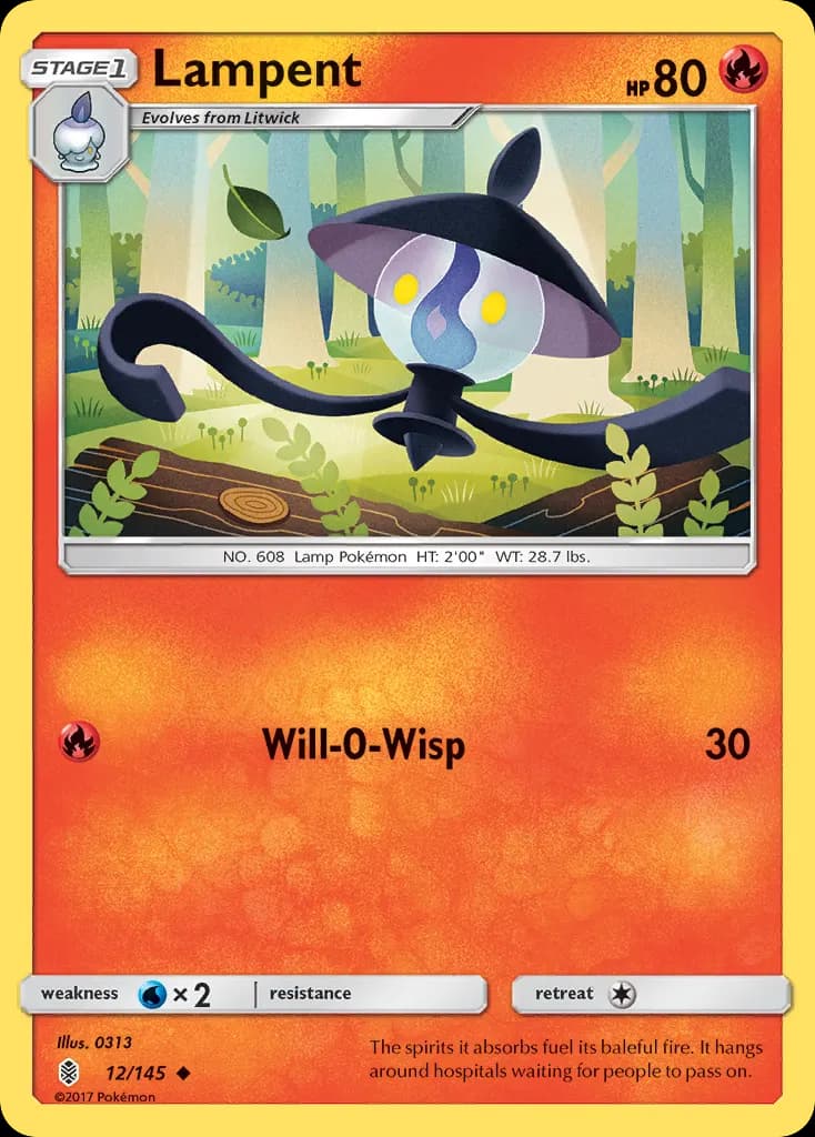 Lampent — Guardians Rising 12 Pokémon card