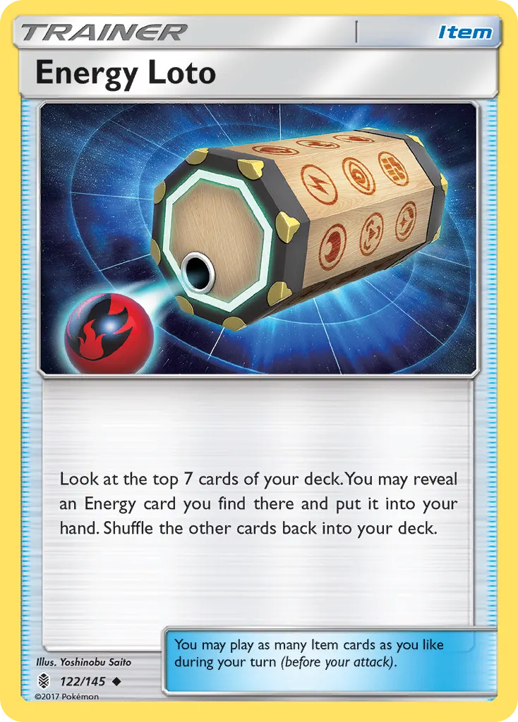 Energy Loto — Guardians Rising 122 Pokémon card