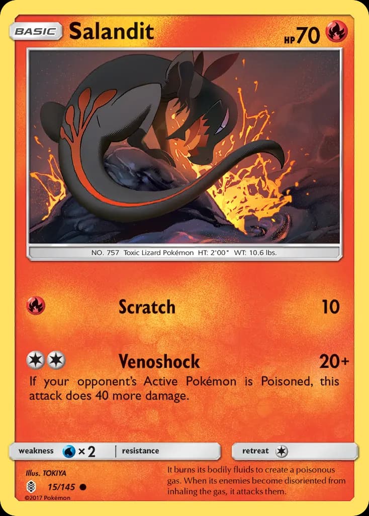 Salandit — Guardians Rising 15 Pokémon card