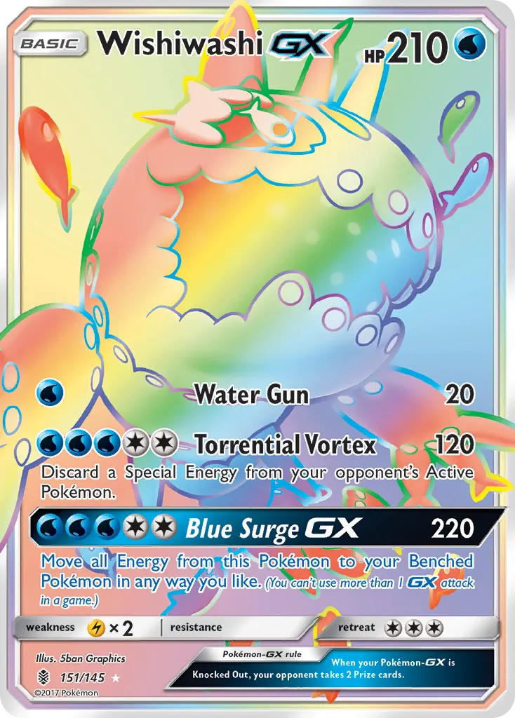 Wishiwashi-GX — Guardians Rising 151 Pokémon card