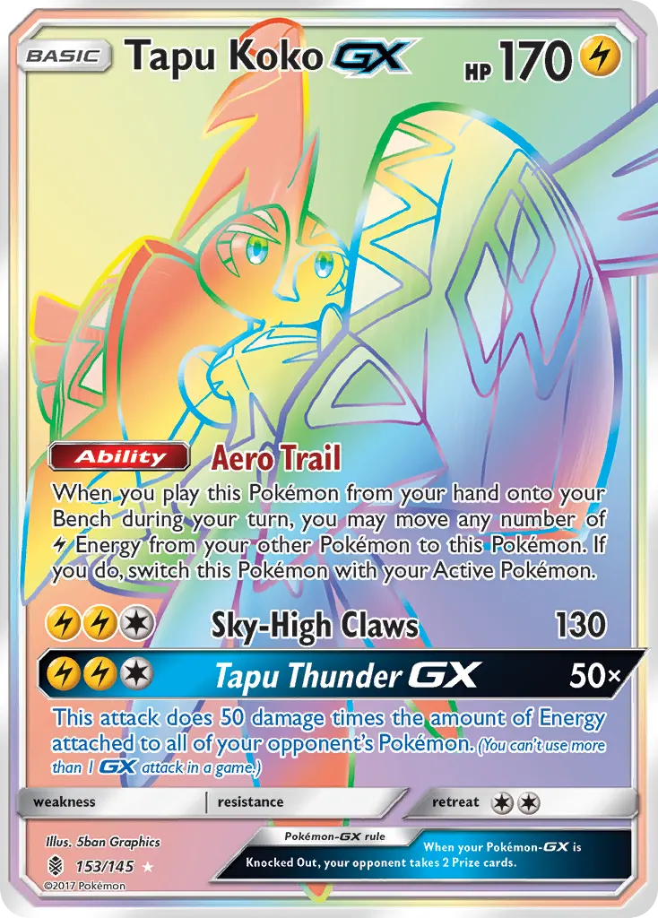 Tapu Koko-GX — Guardians Rising 153 Pokémon card
