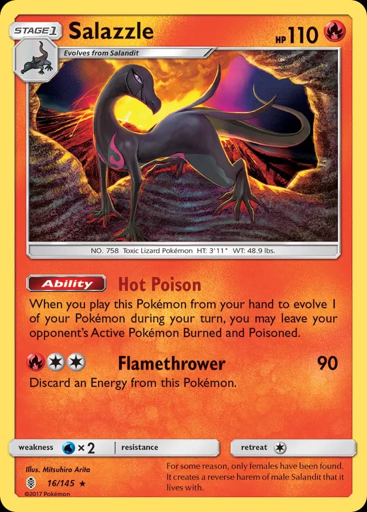 Salazzle — Guardians Rising 16 Pokémon card