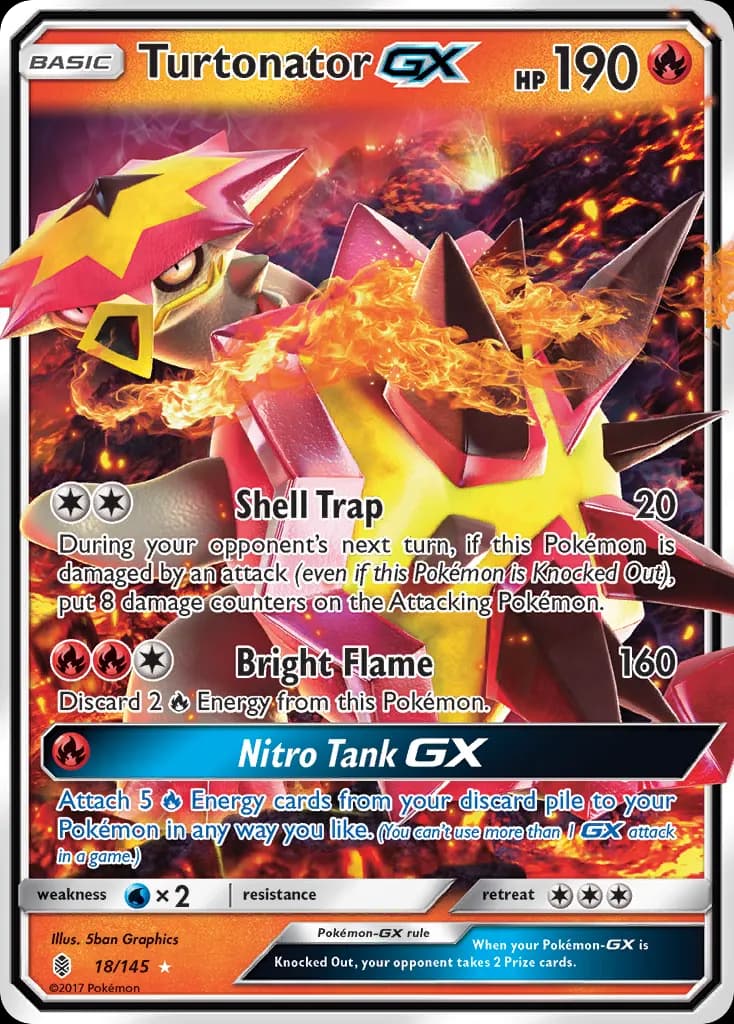 Turtonator-GX — Guardians Rising 18 Pokémon card